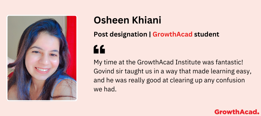 Osheen Khiani, GrowthAcad student