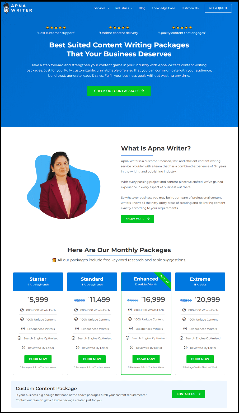 apnawriter landing page example